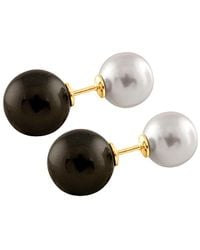 Splendid - Silver 10-14mm Shell Pearl Earrings - Lyst