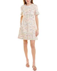 PEARL BY LELA ROSE Tweed A-line Dress - Natural