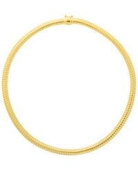 Italian Gold Over Silver - 14K Tubogas Necklace - Lyst