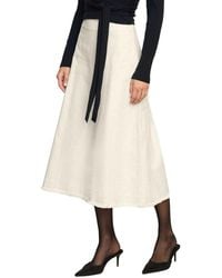 MODERN CITIZEN - Saskia Front-Seam Cotton Twill Skirt - Lyst