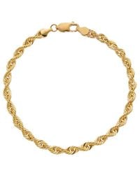Italian Gold - 10K 5Mm Hollow Rope Bracelet - Lyst