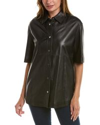 Brunello Cucinelli - Leather Shirt - Lyst