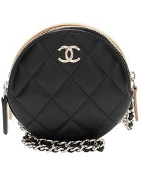 CHANEL - Lambskin Triple Zip Round Clutch With Chain (authentic Pre-loved) - Lyst