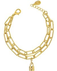 Rachel Reinhardt Jewelry - 14k Over Silver Cz Charm Bracelet - Lyst