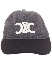 Celine - Triomphe Wool Baseball Cap (Authentic Pre-Loved) - Lyst