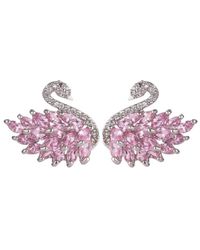 Eye Candy LA - Luxe Collection Cz Swan Studs - Lyst