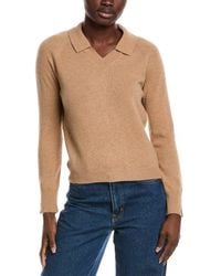 Minnie Rose - Collared Cashmere Sweater - Lyst