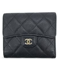 CHANEL - Calfskin Leather Classic Small Flap Wallet (Authentic Pre-Loved) - Lyst