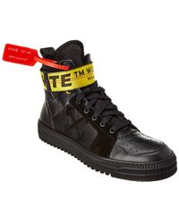 Off-White c/o Virgil Abloh Off-white Industrial High Top Leather Trainer - Black