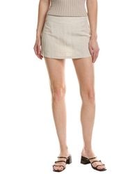 Nia - Valencia Linen-Blend Skort - Lyst