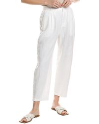 Bella Dahl - Relaxed Pleat Front Linen Trouser - Lyst