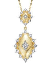 Rachel Glauber - Two-tone Plated Cz Necklace - Lyst