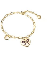 Genevive Jewelry - 18k Over Silver Cz Bracelet - Lyst