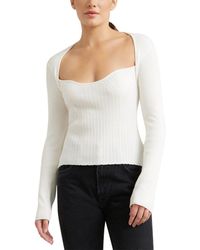 MODERN CITIZEN - Hera Shrug Cutout Wool-blend Sweater - Lyst