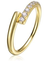Genevive Jewelry - 14k Over Silver Cz Ring - Lyst