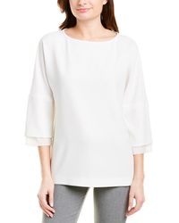 Max Mara Silk-trim Top - White