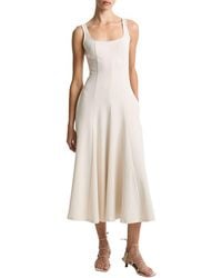 Vince - Square Neck Seamed Dress - Lyst