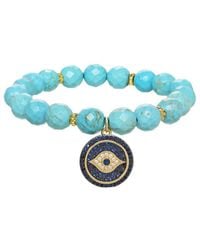 Rachel Reinhardt Jewelry - 18k Filled Cz Evil Eye Bracelet - Lyst
