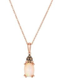 Le Vian - ® Chocolatier 14k Rose Gold 0.83 Ct. Tw. Diamond & Opal Pendant Necklace - Lyst