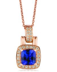 Le Vian - Le Vian Blueberry Tanzanite 14K Rose 1.04 Ct. Tw. Diamond & Tanzanite Pendant Necklace - Lyst