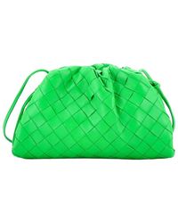 Bottega Veneta - Green Intrecciato Leather The Pouch Mini (authentic Pre-loved) - Lyst