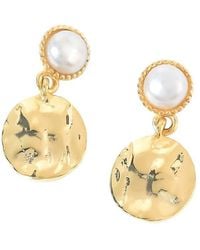 TIRAMISU - 14K Over 1.70 Ct. Tw. Pearl Drop Earrings - Lyst