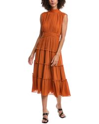 10 Crosby Derek Lam - Junia Ruched Midi Dress - Lyst