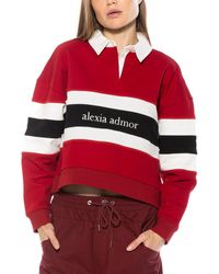 Alexia Admor - Lucian Collared Branded Rugby Shirt - Lyst