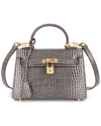 Tiffany & Fred Paris - Alligator-Embossed Leather Crossbody - Lyst