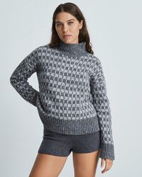Everlane - The Cloud Checkered Turtleneck Sweater - Lyst