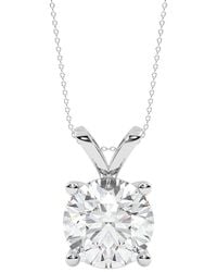 Lab Grown Diamonds - 14k 4.00 Ct. Tw. Lab-grown Diamond Necklace - Lyst