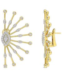 Rina Limor - 14k 1.14 Ct. Tw. Diamond Sunburst Earrings - Lyst