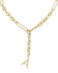 Jane Basch - Cool Steel Plated Initial Y Necklace (a-z) - Lyst