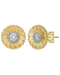 Rachel Glauber - Two-tone Plated Cz Studs - Lyst