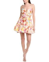 AMUR - Amelie Silk-Blend Mini Dress - Lyst