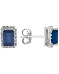 Gemstones - 14k 1.43 Ct. Tw. Diamond & Sapphire Earrings - Lyst
