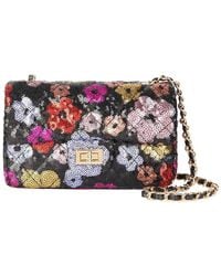 Tiffany & Fred Paris - Leather & Sequin Quilted Chain Crossbody - Lyst