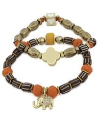 Ebru Jewelry - One Of A Kind Plated Hematite Beaded Bracelet - Lyst