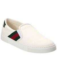 Gucci - Tweed & Leather Slip-on Sneaker - Lyst