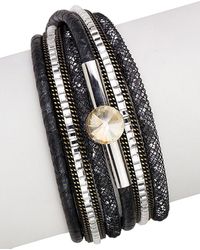 Saachi - Leather Wrap Bracelet - Lyst