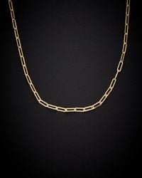 Italian Gold - 14K 2.5Mm Polished Paperclip Chain Necklace - Lyst