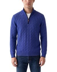 N.Peal Cashmere - Albemarle Cable Cashmere 1/2-Zip Sweater - Lyst