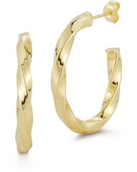 Chloe and Madison - 14k Over Silver Bold Oval Twist Hoops - Lyst