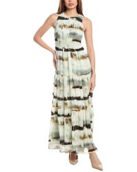 Anne Klein - Smocked Bodice Maxi Dress - Lyst