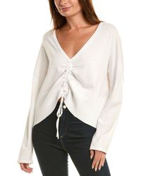 525 America - 525 Ruched V-Neck Pullover - Lyst