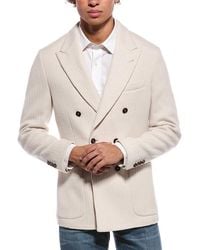 Eleventy - Double-Breasted Wool & Cashmere-Blend Jacket - Lyst