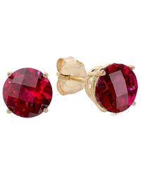 MAX + STONE - Max + Stone 10k 1.90 Ct. Tw. Created Ruby Studs - Lyst
