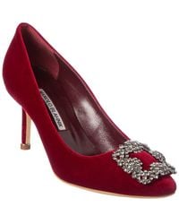 Manolo Blahnik - Hangisi 70 Velvet Pump - Lyst
