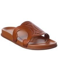 Celine - Logo Leather Sandal - Lyst