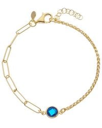 Meshmerise - 18k Over Silver 1.00 Ct. Tw. Blue Topaz Bracelet - Lyst